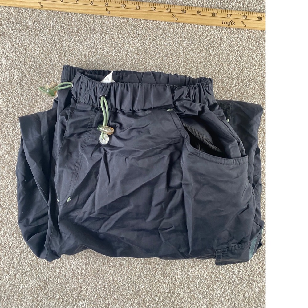 VTG Adidas Mens XL (32x32) Cargo Track Pants Black Nylon Gorpcore Streetwear